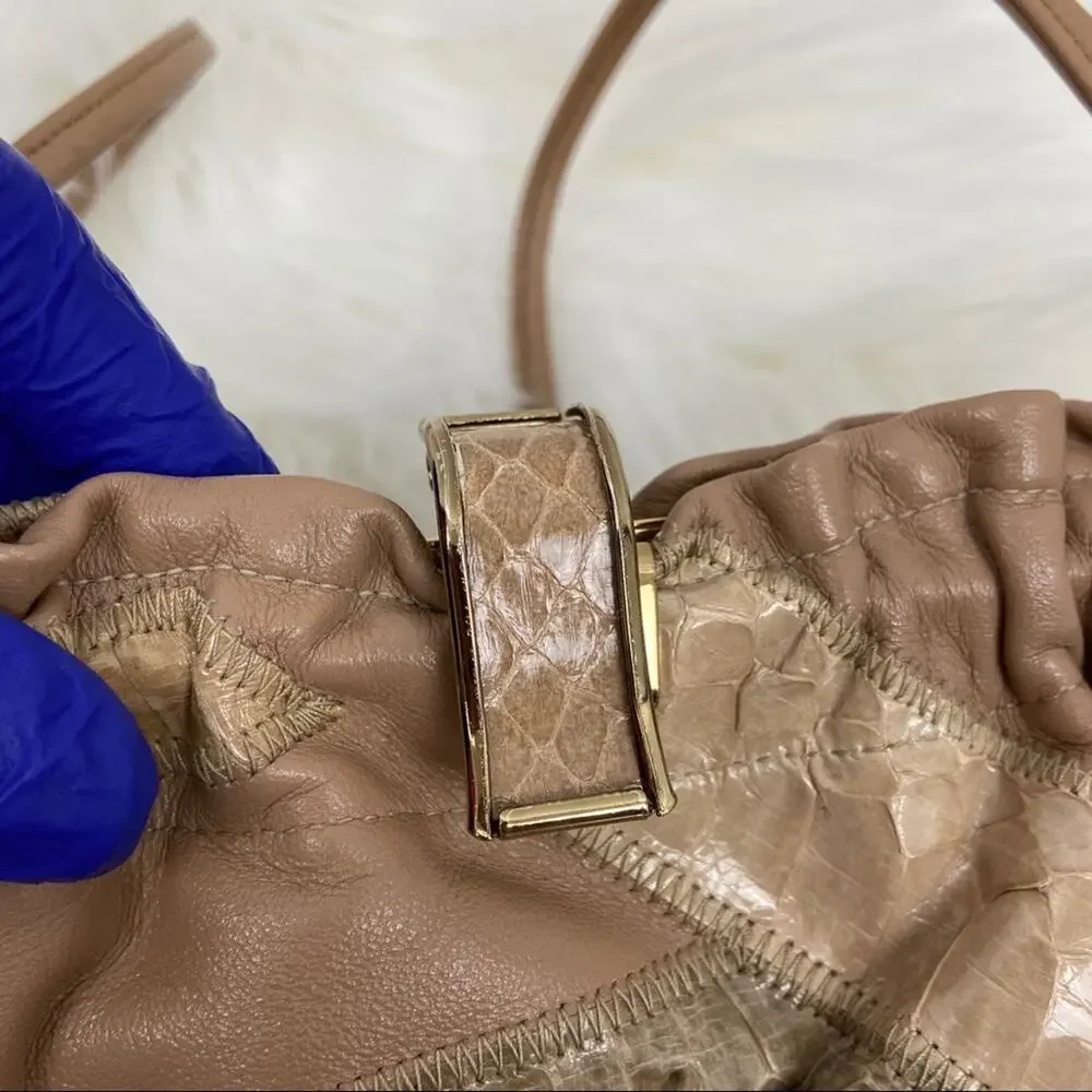Vintage Bags by Varon shoulder/clutch leather patchwork